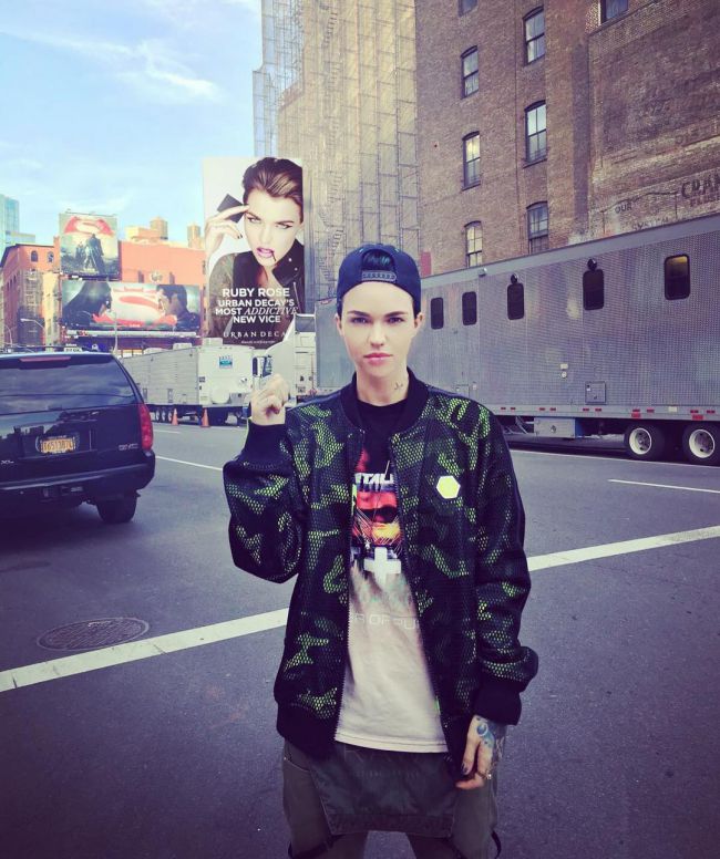 Ruby Rose is Happy about Her Urban Decay Billboard
