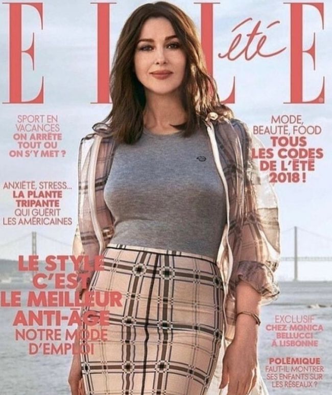 Beautiful Monica Bellucci emphasized the beauty of the figure in a stylish way