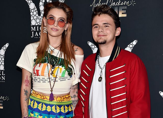 Paris and Prince Jackson celebrated his father's birthday with friends