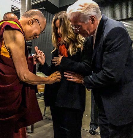 Richard Gere and his pregnant wife went to Dalai Lama