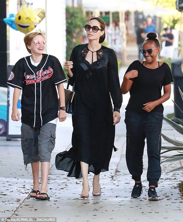 A father's copy: Angelina Jolie appeared in public with her grown-up daughter