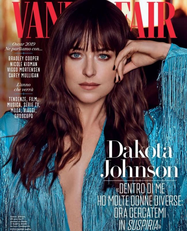 Dakota Johnson shot for the Vanity Fair Italian