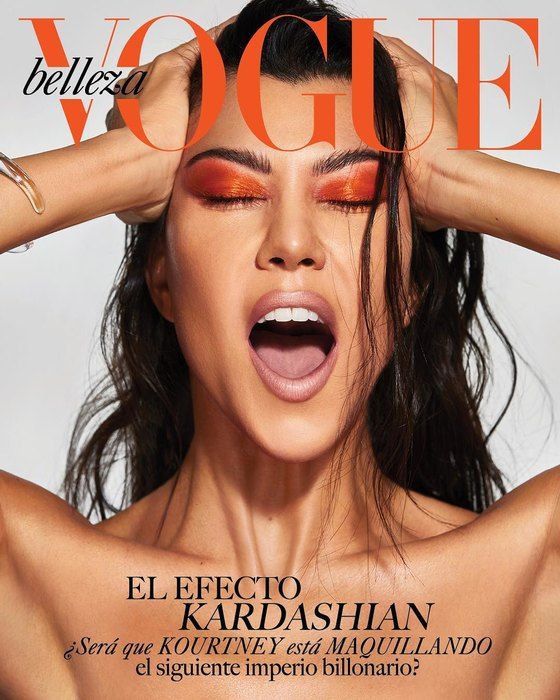 Emotional Kourtney Kardashian starres for Mexican Vogue Belleza