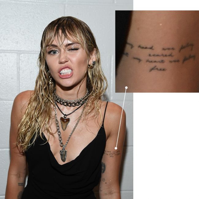 Miley Cyrus Dedicates A New Tattoo To Liam Hemsworth News At Celebs 1538