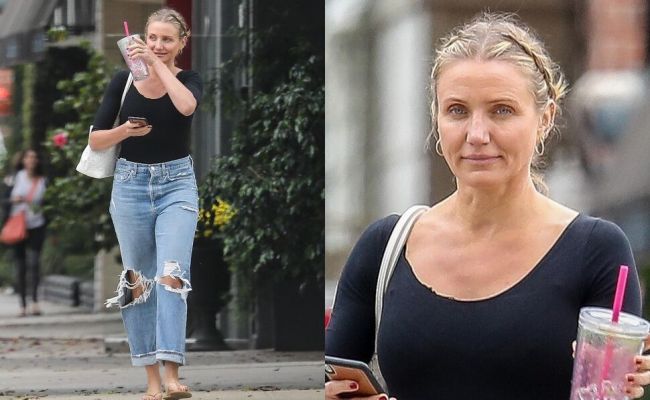 Cameron Diaz without makeup walked around Los Angeles