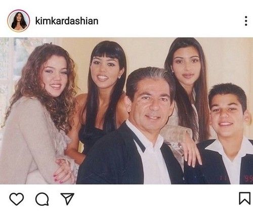 Kim Kardashian showed archival photos with her father