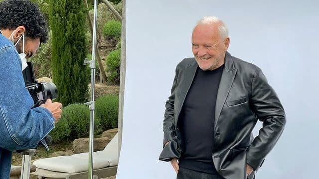 Anthony Hopkins posed for Vogue
